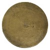 The Urban Port 19" Side End Table Antique Brass Aluminum Cast Round Top with Handcrafted Textured Crane Leg Stem Brass - 4 of 4