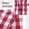Yarn-Dyed Buffalo Gingham Kitchen Valance, Tier Curtains and Tie Up Curtains - 4 of 4