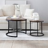 NicBex Modern Round Nesting Coffee Table Set of 2 with Metal Frame for Living Room and Bedroom - 3 of 4