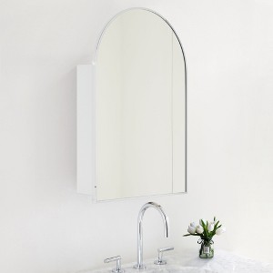 TEHOME Arched Bathroom Medicine Cabinet with Mirror Recessed and Surface Mount Medicine Cabinet Mirror - 1 of 4