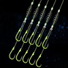 Double Fishing Assist Hooks Kit, Glow Hook, Slow Fast Fall Jigs Fishing Hook for Vertical Jigging Lures, Pack of 5 - 3 of 4