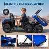 24V 4WD All-Terrain Kids Electric Ride-on Dump Truck, 2-Seater with Remote Control, Dump Bed, 3 Speeds - Off-Road Toy for Boys & Girls - 2 of 4
