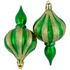 Northlight 8ct Green Shatterproof Finial Christmas Ornaments, 4.75" - 4 of 4