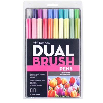 Tombow 20ct Dual Brush Pen Art Markers - Floral Palette
