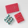 30" 3pk 180 sq ft Christmas Wrap Pack Candy Canes/Santa/Ho Ho Ho - Wondershop™ - 2 of 3