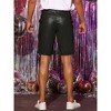 Lars Amadeus Men's Hip Hop Party Disco Faux Leather Shorts - 3 of 4