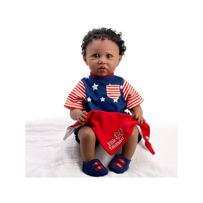 Paradise Galleries  Reborn Toddler Doll with Rooted Hair & Magnetic Pacifier, 21 inch  Baby Boy, Little Firecracker, 6-Piece Gift Set, 2 of 10