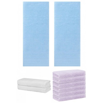 REGALWOVEN Striped Soft Absorbent Bathroom Cotton Towel Set 3 Pcs