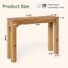 Lantine Solid Wood 41.3-Inch Console Table for Entryway, Farmhouse Sofa Table Behind Couch with Parquet Top for Living Room, Foyer, Hallway - 3 of 4