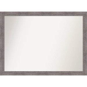42" x 31" Non-Beveled Pinstripe Plank Gray Narrow Wall Mirror - Amanti Art: Modern Rectangle, Polystyrene Frame - 1 of 4
