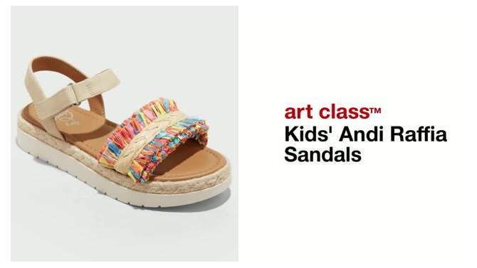 Girls' Andi Raffia Sandals - art class™, 2 of 6, play video
