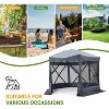 10'x10' Instant Screen House Tent, Outdoor Gazebo with 6 Mesh Walls, Lightweight Folding Shelter for Camping, Backyard & Patio - 4 of 4