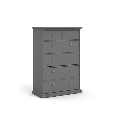 Sonoma 6 Drawer Chest In Black Lead Tvilum Brickseek