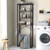 Costway Bathroom 4-Tier Over the Toilet Storage Rack Freestanding  Organizer Rustic Brown - image 4 of 4