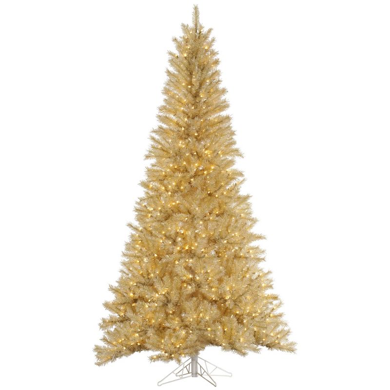 Vickerman White/Gold Artificial Christmas Tree, 1 of 7