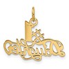 Black Bow Jewelry 14k Yellow Gold #1 Daughter Charm or Pendant, 23mm - 3 of 4