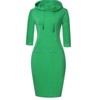 Coolmee Women's Casual Pocket Slim Pullover Maxi Hoodie Dress - 2 of 4