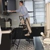 VisioGear Four step ladder, Folding Four Step Stool with Safety Handle, Multi-Purpose Step Ladder for Home, Kitchen, Black, 35"*18.11"*54.33" - 4 of 4