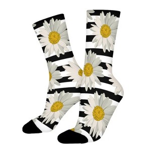Daisy Women Printed Crew Socks Funny Funky Socks Soft Polyester Novelty Gifts for Artists Men - 1 of 1