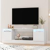 70-inch 2-in-1 Media Console with Electric Fireplace Insert - Water-Resistant Engineered Wood, Enclosed & Open Storage, Built-in Cable Management - 4 of 4