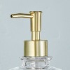 Sculpted Glass Soap/Lotion Pump Dispenser Clear/Brass - Hearth & Hand™ with Magnolia - image 4 of 4