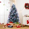 Tangkula 5/6/7 FT Flocked Christmas Tree Artificial Xmas Tree w/170/220/270 Branch Tips &Pine Needles - 3 of 4