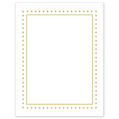 Avery 8.5" x 11" Cards, Gold Border with Gold Dots, 10 ct