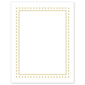 Avery 8.5" x 11" Cards, Gold Border with Gold Dots, 10 ct - 1 of 4