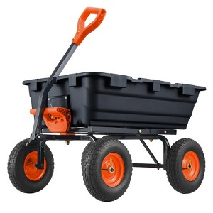 Garden Dump Cart,800lbs Heavy Duty Yard Dump Garden Cart, Steel Frame for Garden,Lawn,Barn,Farm - 1 of 4