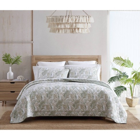 Twin Maui Palm Quilt & Sham Set Green - Tommy Bahama : Target