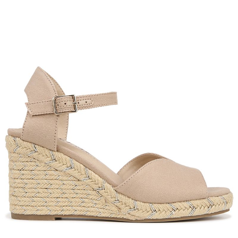 LifeStride Womens Tess Ankle Strap Wedge Espadrille, 3 of 10