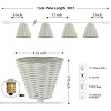 JONATHAN Y Payton 10-Light Indoor/Outdoor 10 ft. Classic Cottage LED G40 Faux-Rattan Shaded String Lights - 4 of 4
