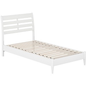 AFI Furnishings Savannah Twin Solid Wood Low Profile Platform Bed in White - 1 of 4