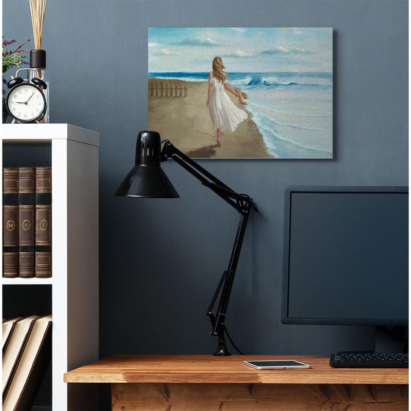 Stupell Industries Walk On The Beach Blue Ocean Painting, 3 of 6