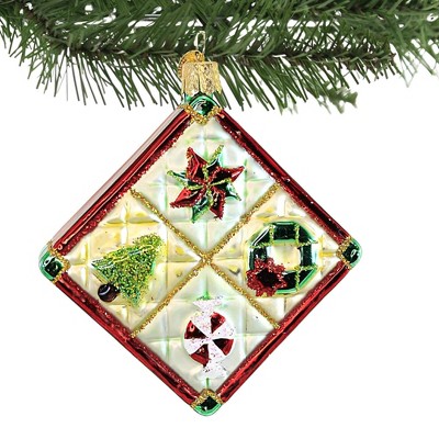 Festive Glass Quilt Design Christmas Tree Topper