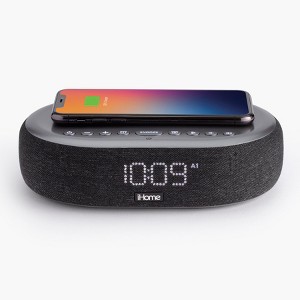 iHome Wireless Charging Station with Bluetooth Alarm Clock (iBTW41) - 1 of 4