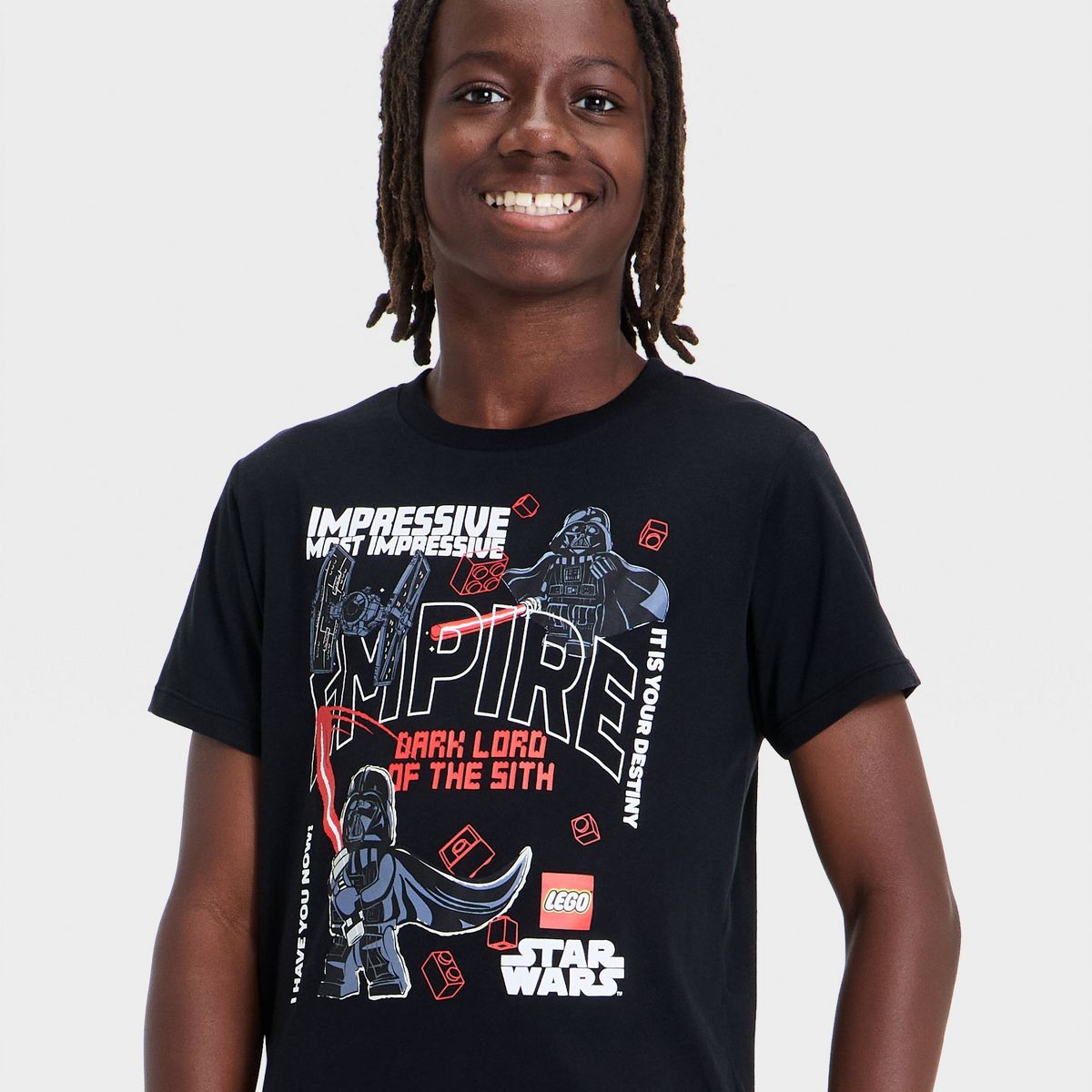 Boys' Star Wars Lego Short Sleeve Graphic T-Shirt - Black - thumbnail 2