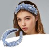 Unique Bargains Women's Knotted Simulated Pearl Rhinestones Headband 1.18" Wide 1Pc - 2 of 4