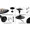 PAGED Octagonal Dining Table Modern Kitchen Table with MDF Tabletop and Metal Base, 31.5" Coffee Table for Dining Room, Living Room - 2 of 4