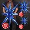 PartyWoo Foil Balloons Royal Blue Star Starburst 42 27 22 Inch 10 pcs - 2 of 4