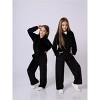 Mocamel Girls' Sport Style Velvet suit，Long Pant，Zipper Sweater with hat Suitable for Autumn Collection - 4 of 4