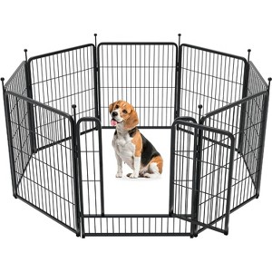 Rollick Dog Playpen for Yard, RV Camping, 32 inch 8 Panels - 1 of 2