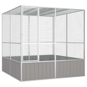 vidaXL Bird Cage Anthracite Galvanized Steel Large Bird Cage - Anthracite 43.7" x 42.1" x 83.3" - 1 of 4