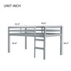 COWLOWN Twin Loft Bed with Ladder, Solid Rubber Wood Low Height Loft Bed with Storage Space & Strengthened Slats - 2 of 4