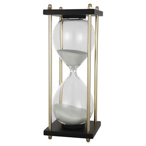 A&B Home Hour Glass In Stand (4X4X9"): Elegant Tabletop Decorative Sculpture, Indoor Glass Timer - 1 of 3
