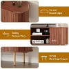 TV Stand, Modern TV Console Table with Storage Compartment and Sliding Door, Gaming Entertainment Center, for Living Room, Bedroom, Office - 3 of 4