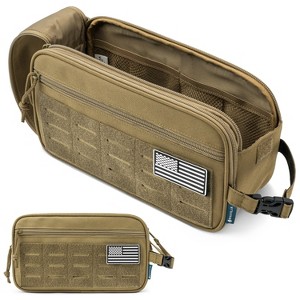 Pavilia Tactical Toiletry Bag for Men, Hygiene Travel Bag, Military Dopp Kit, Water Resistant Molle Pouch, Shaving Grooming Organizer Case - 1 of 4