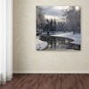Trademark Fine Art -Kurt Shaffer 'Fresh Snowfall on the River' Canvas Art - 3 of 3