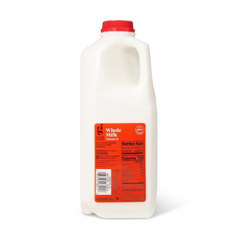 Vitamin D Whole Milk - 0.5gal - Good &#38; Gather&#8482;, 1 of 4