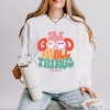 Simply Sage Market S.W.Smiley See Good In All Things Smiley Face Lightweight Garment Dyed Sweatshirt - 2 of 4
